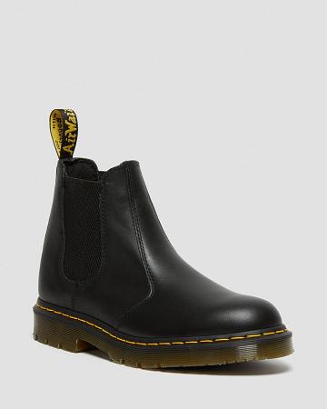 Botas De Trabajo Dr Martens 2976 Slip Resistant Cuero Mujer Negros | MX 39MQZ